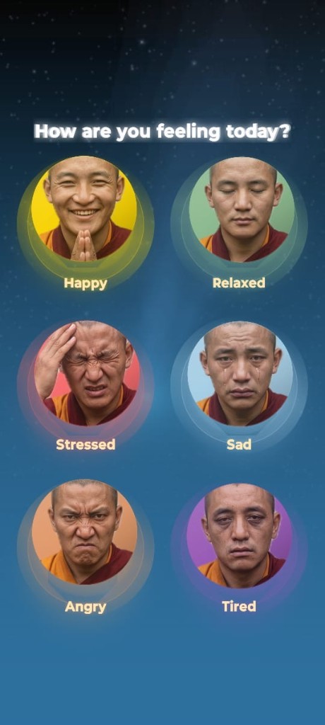 Zorvaa app — Mood Selection